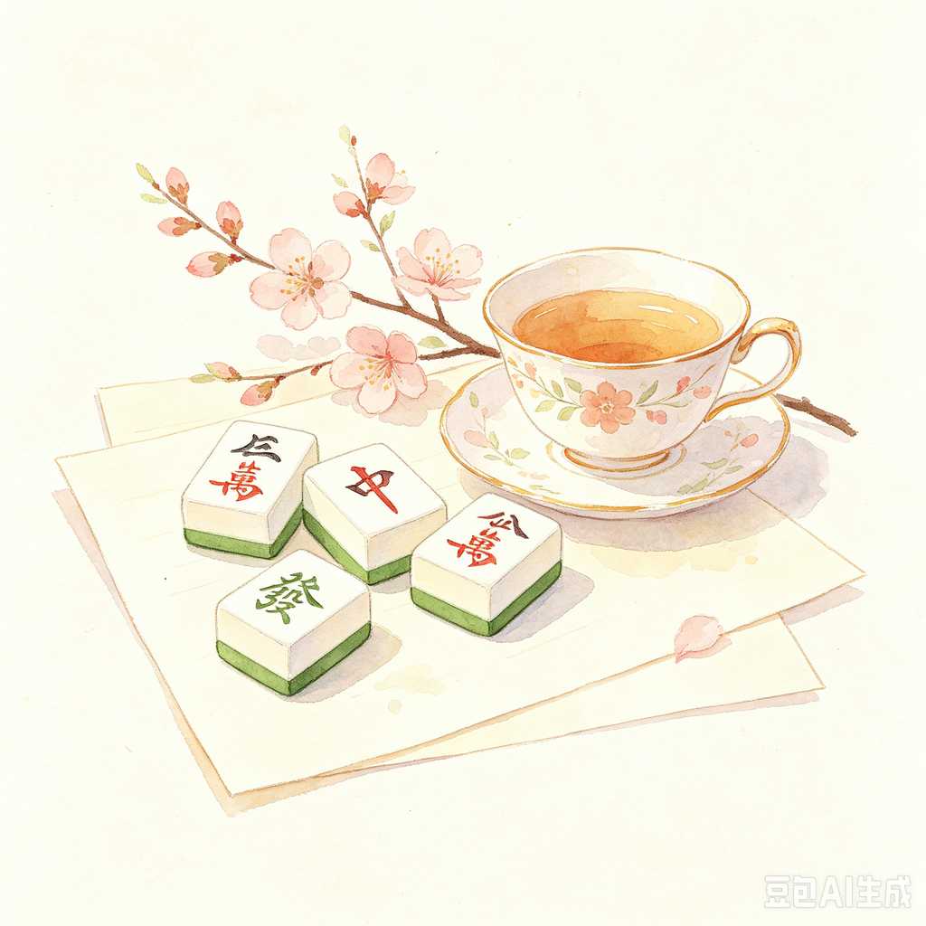 modern oriental mahjong set